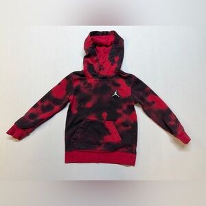 Nike Air Jordan Jumpman Tie-Dye Red Black Boys’ Small Pullover Hoodie